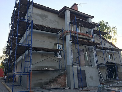 Отделка фасада частного дома в Лиде