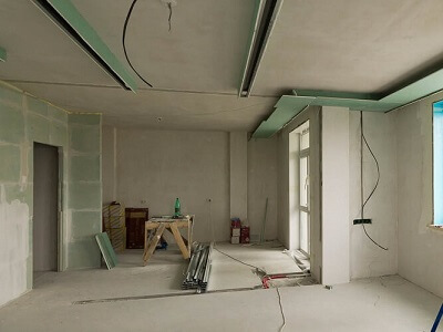 Перегородка в комнате из гипсокартона в Лиде