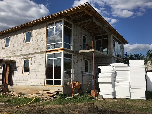 Утепление фасада дома пенопластом в Лиде