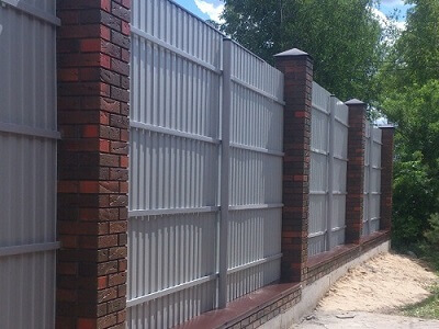 Забор из профнастила в Лиде